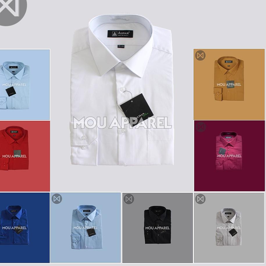 ➽ Alisan Kemeja Lengan Panjang REGULAR Polos Kemeja Alisan Pria Formal Original ✼
