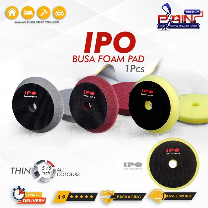 IPO Thin Pad 6 inch Velcro 5 inch - All Colours Busa Mesin Poles Tipis