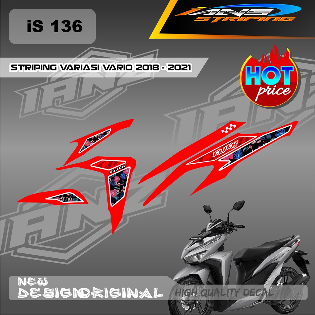 NEW DECAL STRIPING VARIO Led Vario 150 BAHAN HOLOGRAM / NON HOLOGRAM IS136