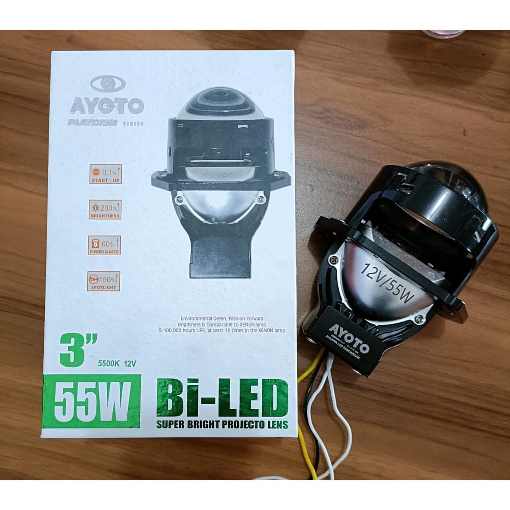 BILED AYOTO LAMPU PROJECTOR LENS BILED AYOTO 2'5 &amp; 3 INCHI HI LOW BEAM