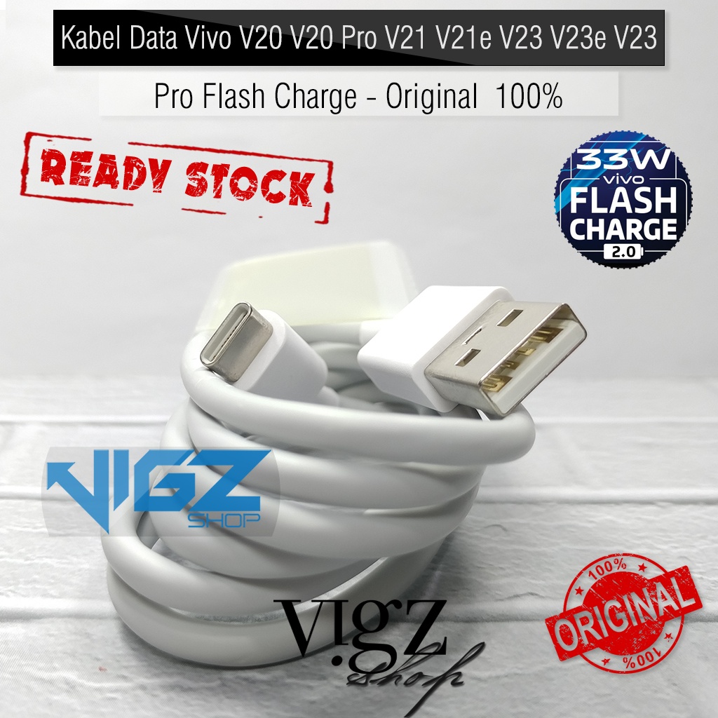 Kabel Data Vivo V20 V20 Pro V21 V21e V23 V23e V23 Pro X50 Flash Charge 33W Original 100%