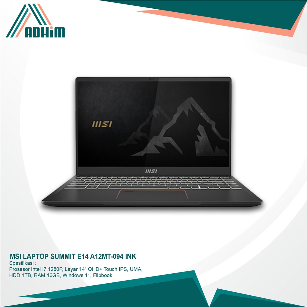 MSI Laptop Summit E14 FLIP EVO A12MT i7-1280P 16GB 1TB 14"