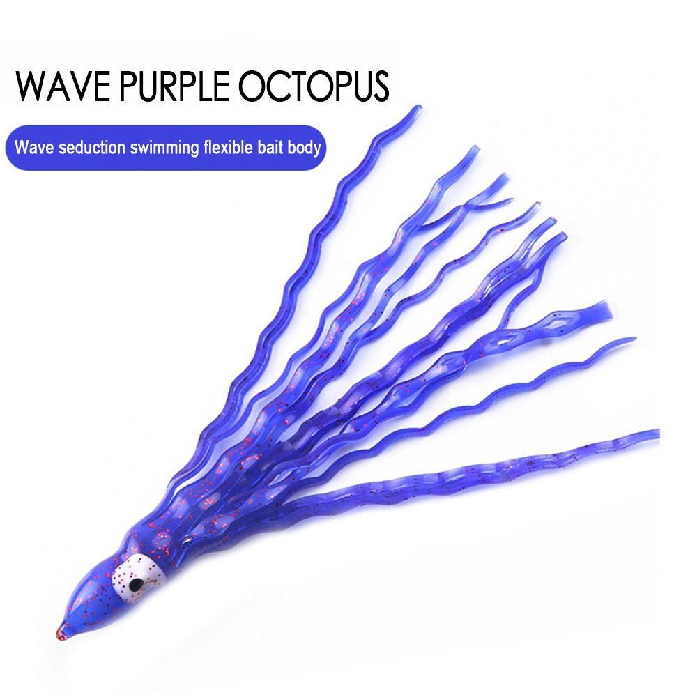 TOP 5buah Umpan Gurita Air Asin Ungu Artificial Portable Fishing Tackle