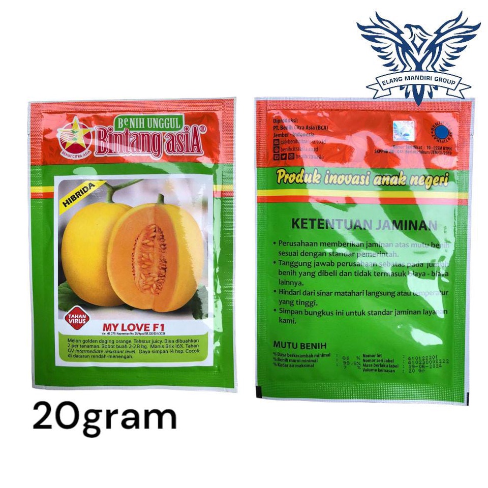 Benih Bibit Melon Golden MY LOVE F1 20 Gram - Bintang Asia