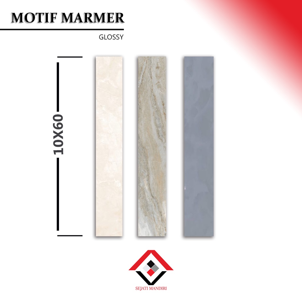 

granit 10x60 - motif marmer - lis plin