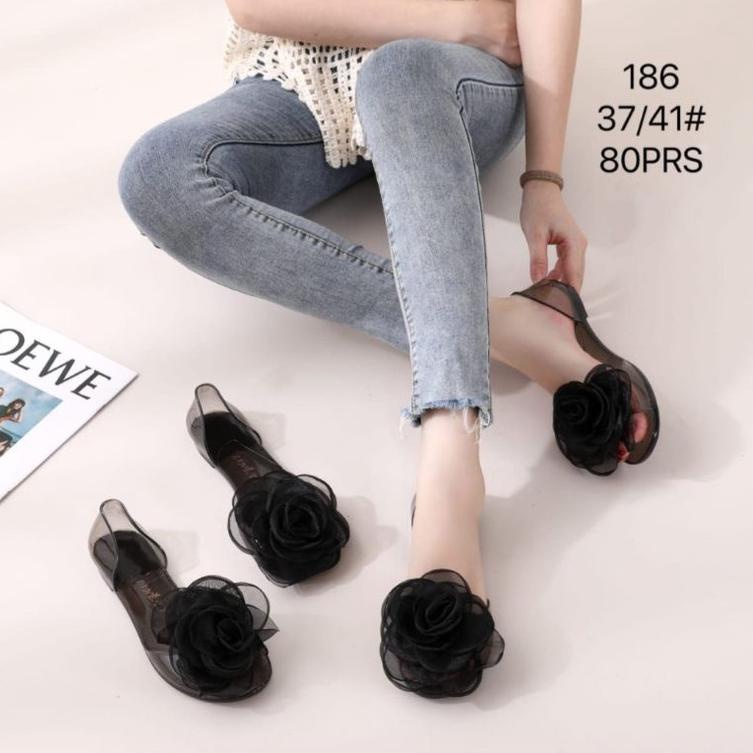 Rekomendasi Sepatu Sandal Jelly Bunga ALINA - TX