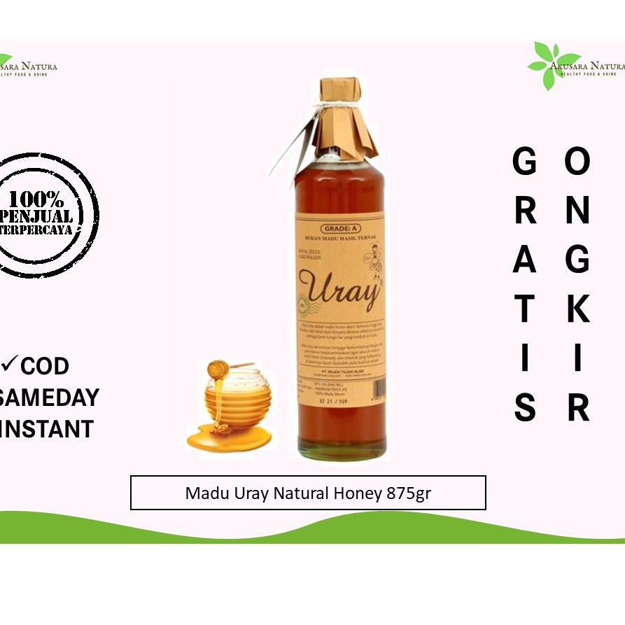 

✷ Uray - Raw Honey 875gr (640 ml) - Murni - Hutan - Asli Organik [BISA COD | SAMEDAY | INSTANT] ❀