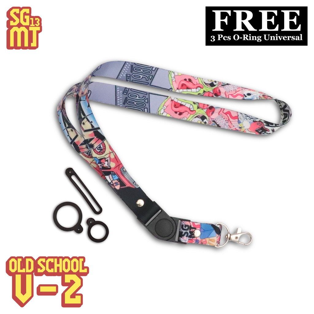 Lanyard OLD SCHOOL SERIES Id card Name tag Gantungan Id card Gantungan HP Gantungan name tag