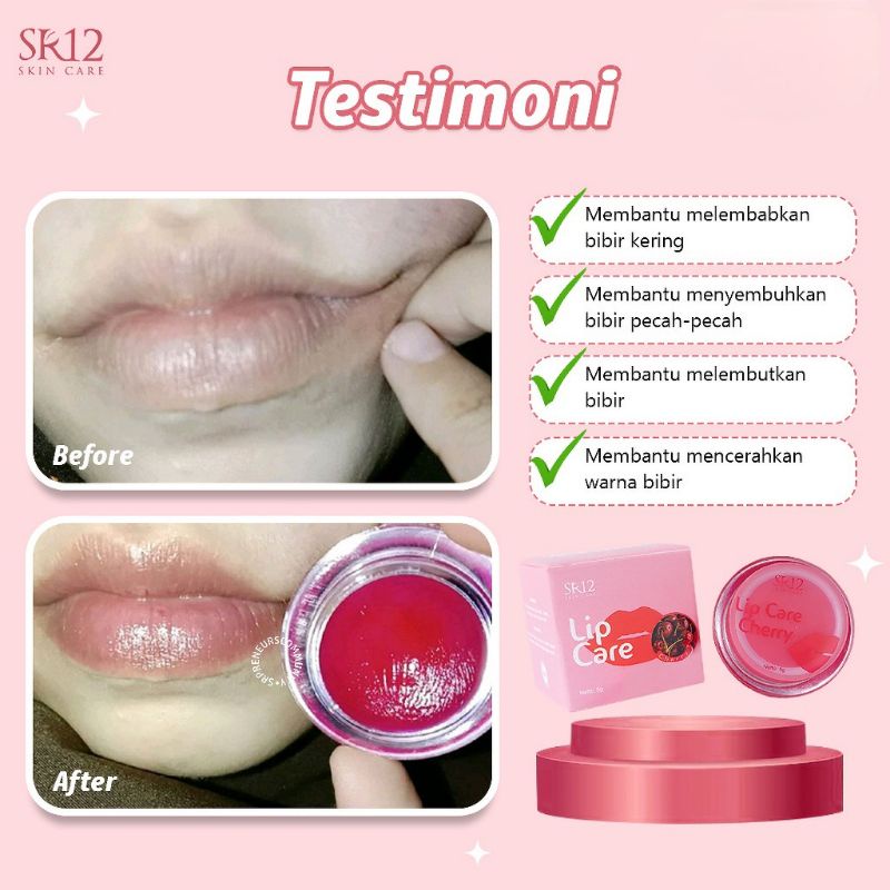 LIP CARE SR12 BEST SELLER..!! PELEMBAB BIBIR / LIPCARE SR12 / LIP BALM / PENCERAH WARNA BIBIR AMAN BPOM