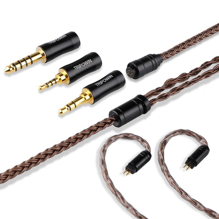 TRIPOWIN AMBER High Purity 32AWG OFC 3-in-1 Modular Upgrade IEM Cable