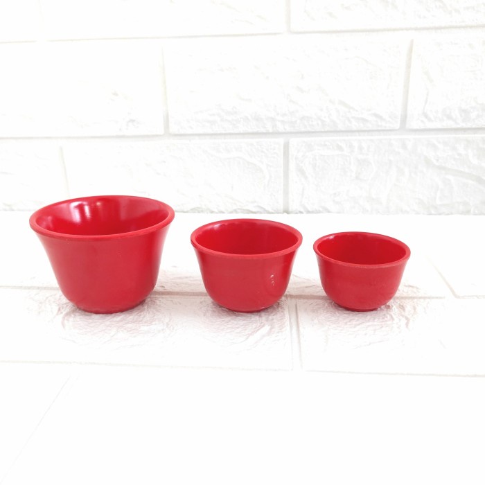 [Cangkir] Cucing Sembahyang Cangkir Mangkok Merah Arak Sloki Melamin 3 Ukuran [Barang Stok]