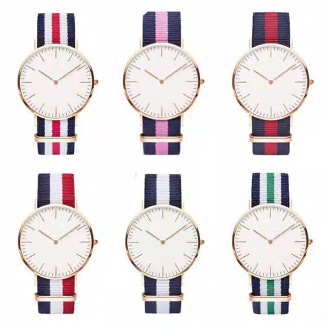 AXNAT JAM TANGAN PRIA WANITA KANVAS NATO STRAP KOREA GROSIR IMPORT UNISEX / DD020
