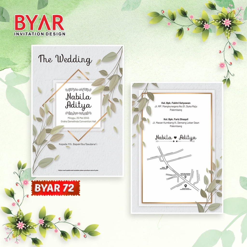 BYAR 72 Blanko Undangan | Blangko Undangan | Undangan Murah
