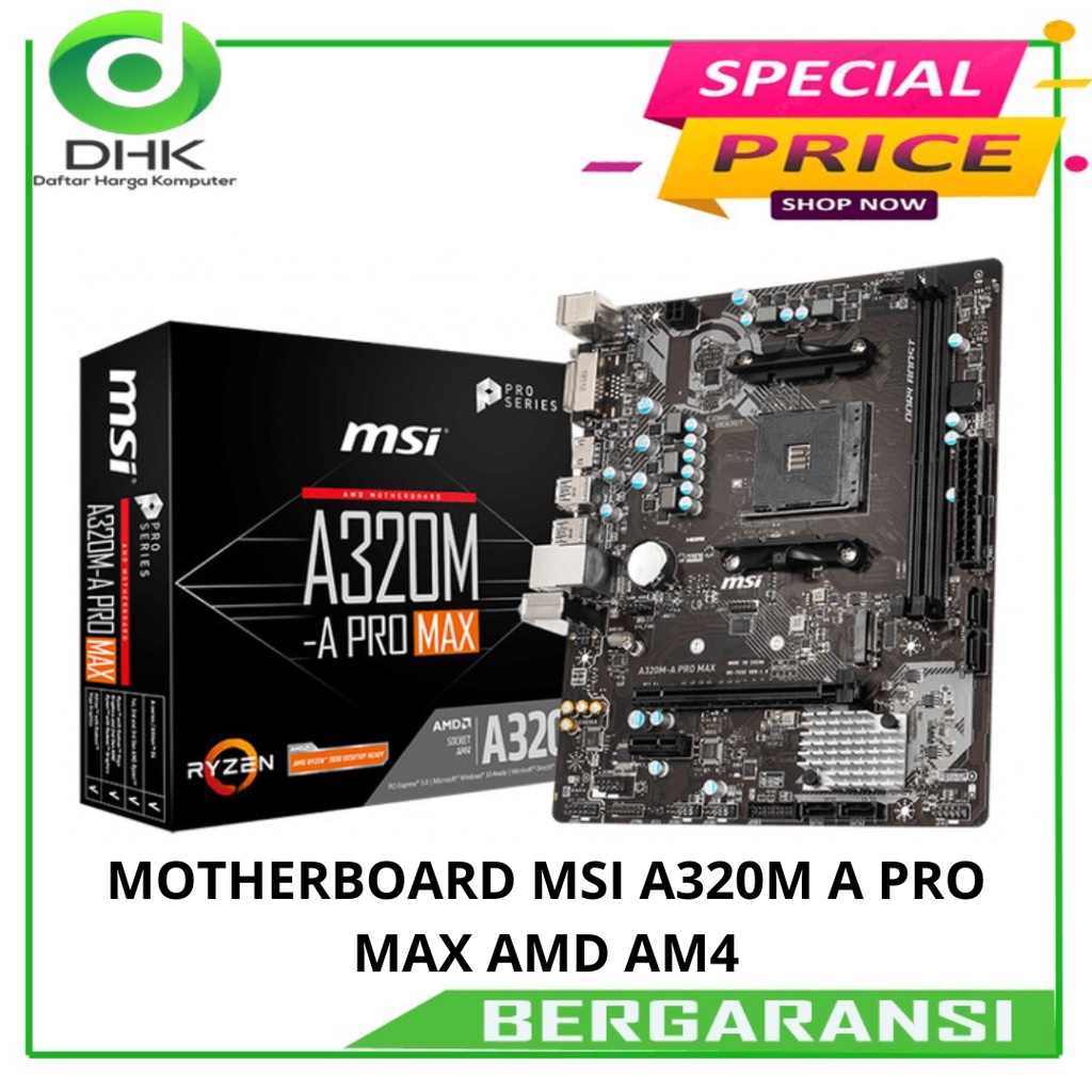 MOTHERBOARD MSI A320M A PRO MAX AMD AM4