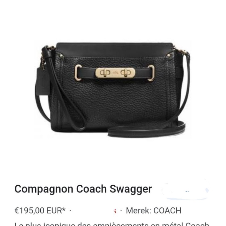 COC swagger wristlet black leather AUTHENTIC pre❤️