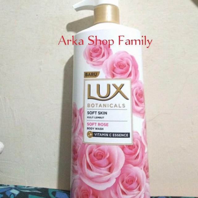 TERBARU LUX BOTANICALS SOFT ROSE SABUN MANDI CAIR PUMP / BOTOL 580 ML SALE