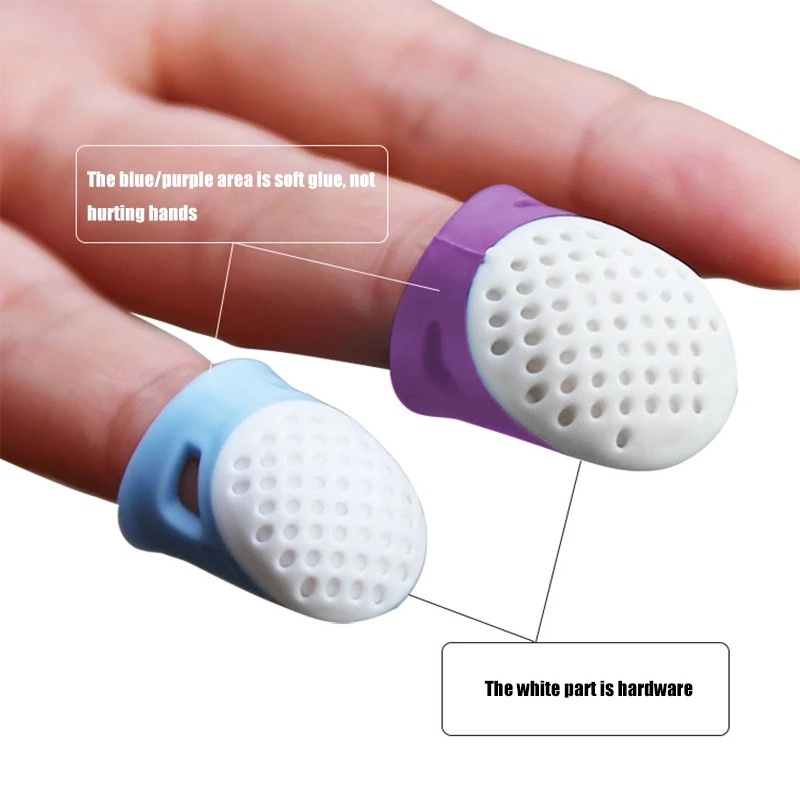 Bidal Pelindung Jari Silikon Premium Bernapas Multifungsi/Jahit Rumah Tangga DIY Tools/Thimble Finger Cover Protector Quilting Patchwork Craft Aksesoris