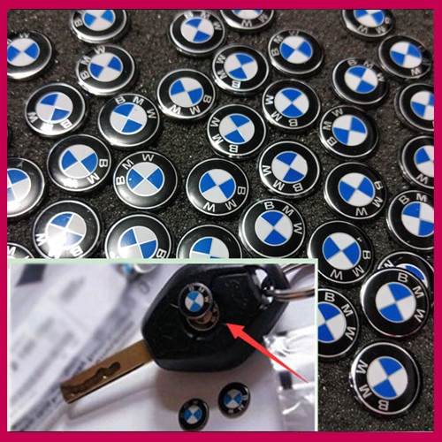 Stiker Logo BMW 11mm Alumunium OEM Quality 1pcs