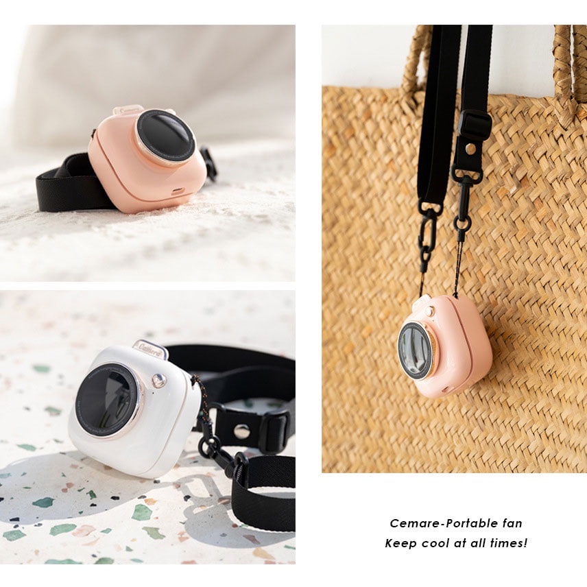 Kipas angin mini bentuk kamera/ kipas angin portable/kipas angin leher kalung Neck Fan