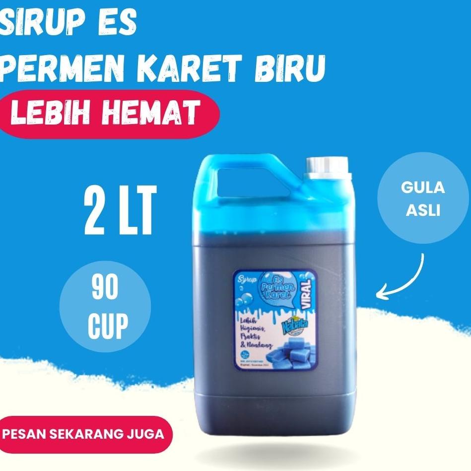 

♠ Sirup Permen Karet Biru 2 liter Nabata ✧