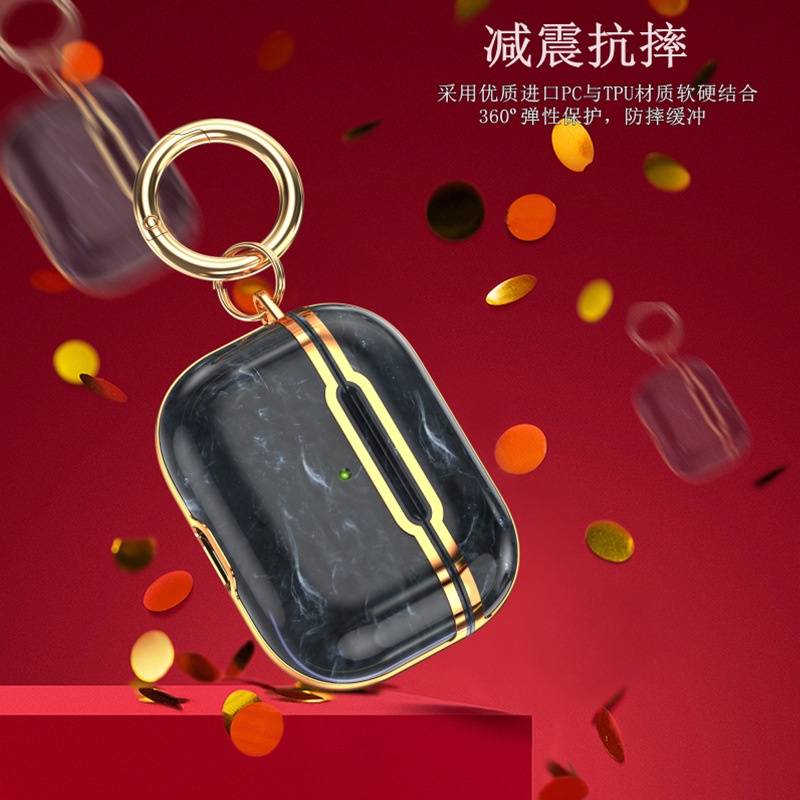 Cover Untuk AirPods pro Case TPU PC Anti Jatuh Cover Untuk AirPods 3 2 Case Aksesoris Earphone Nirkabel Dengan Gantungan Kunci
