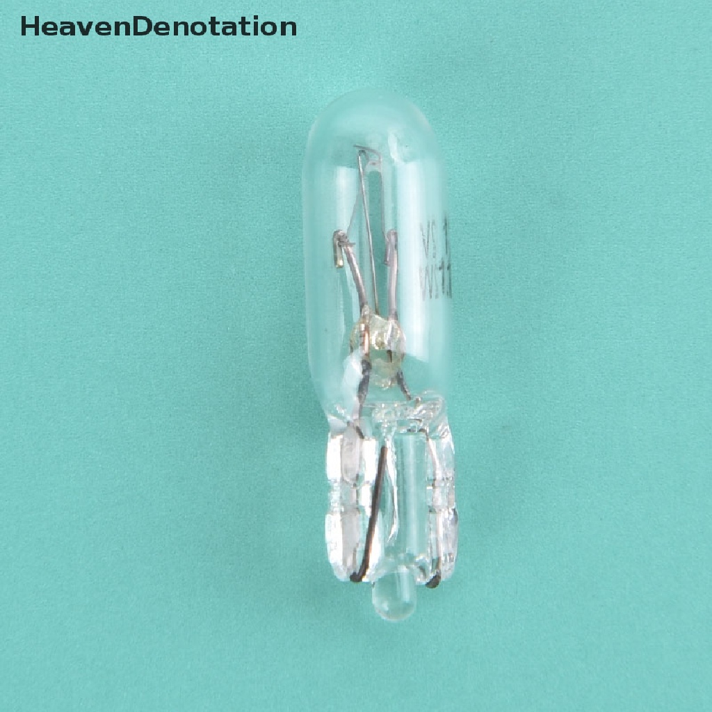 [HeavenDenotation] 10pcs 12V 1.2W T5 Glass Light Bulb Bohlam Lampu Rem Panel Instrumen Dashboard HDV