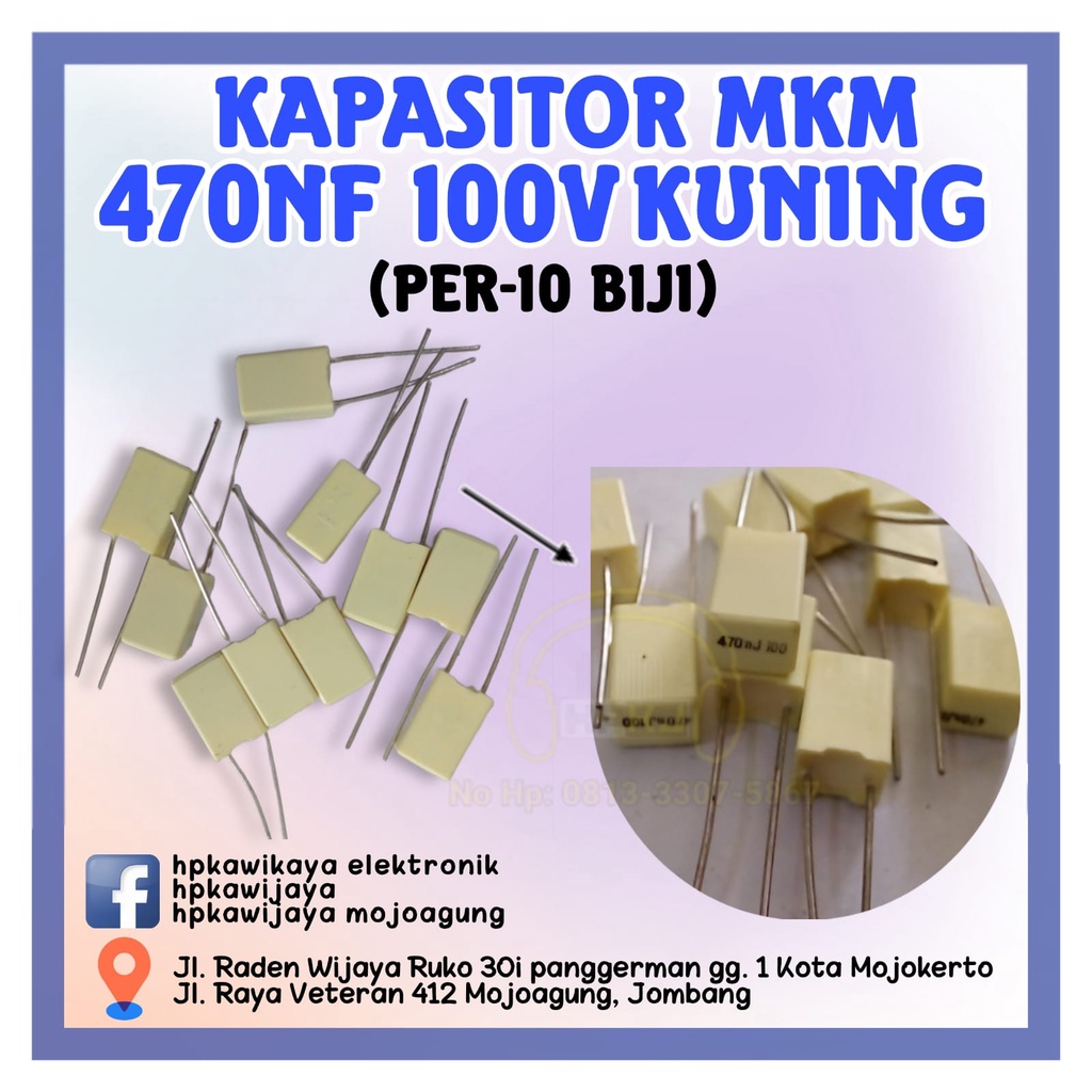 ( 20PCS )KAPASITOR MKM 473J100 470nF 100v mkm 470NF 100 volt 473J100