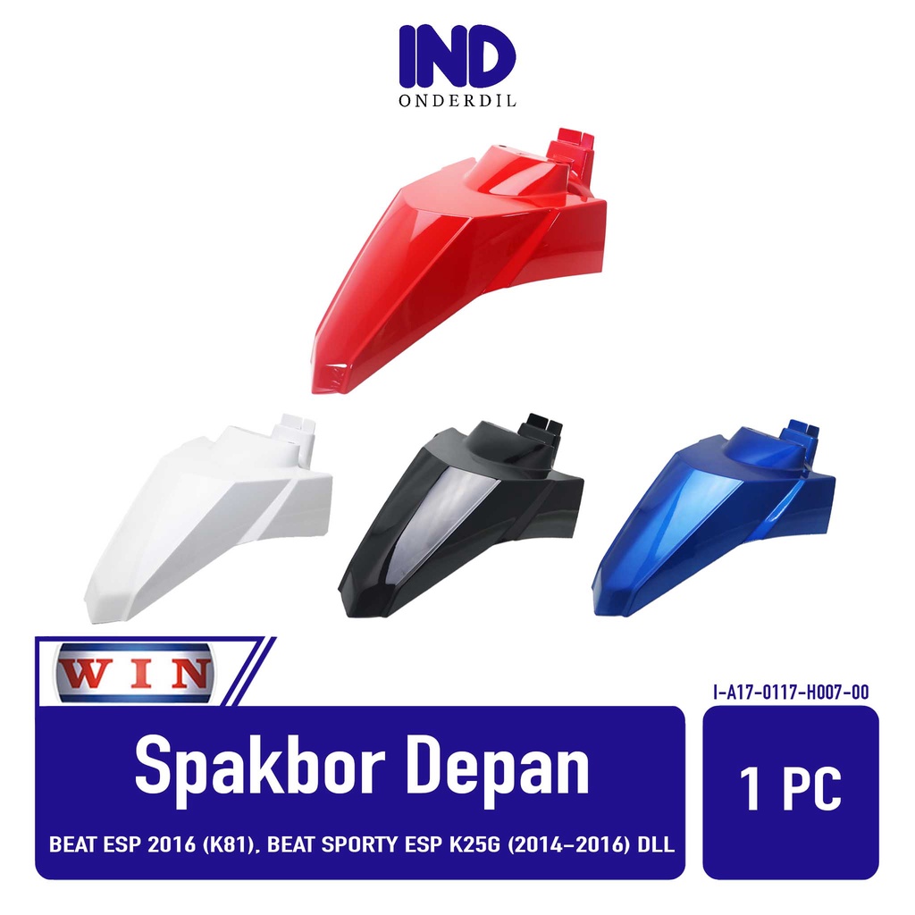 Spakbor-Spakboard-Slebor-Spak Bor-Board-Cecepet Depan-Front Beat FI Esp-Street K81 2016-Sporty eSP K81-K25G 2014-2020 Lama-Old-New Hitam-Biru-Putih