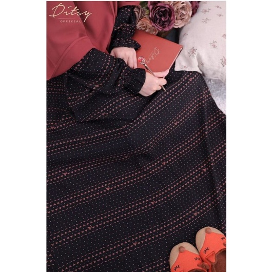 NIGHTGOWN DITSY MURAH ‼️ SYERA BLACK M