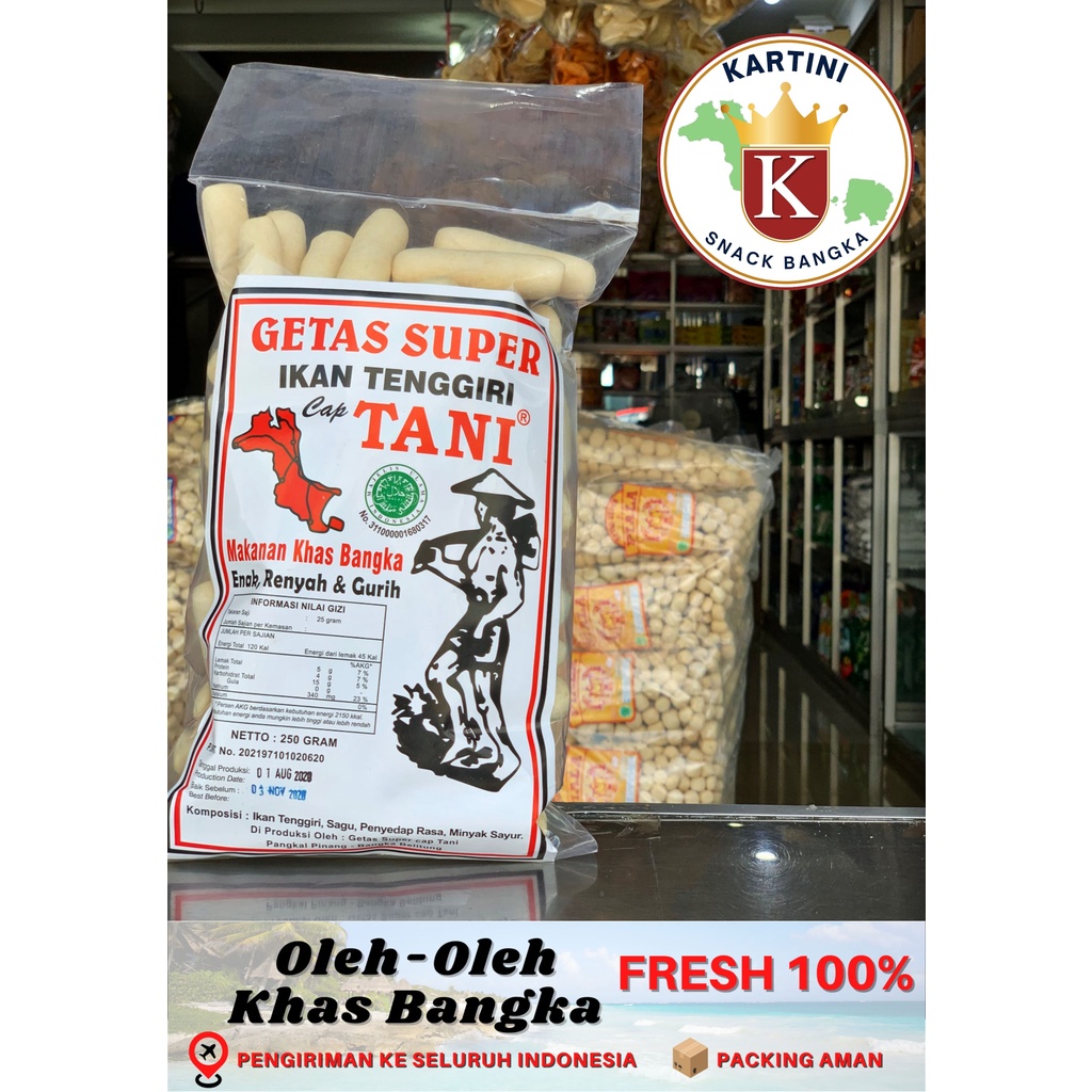 

Getas Tani Panjang 250gr Khas Bangka