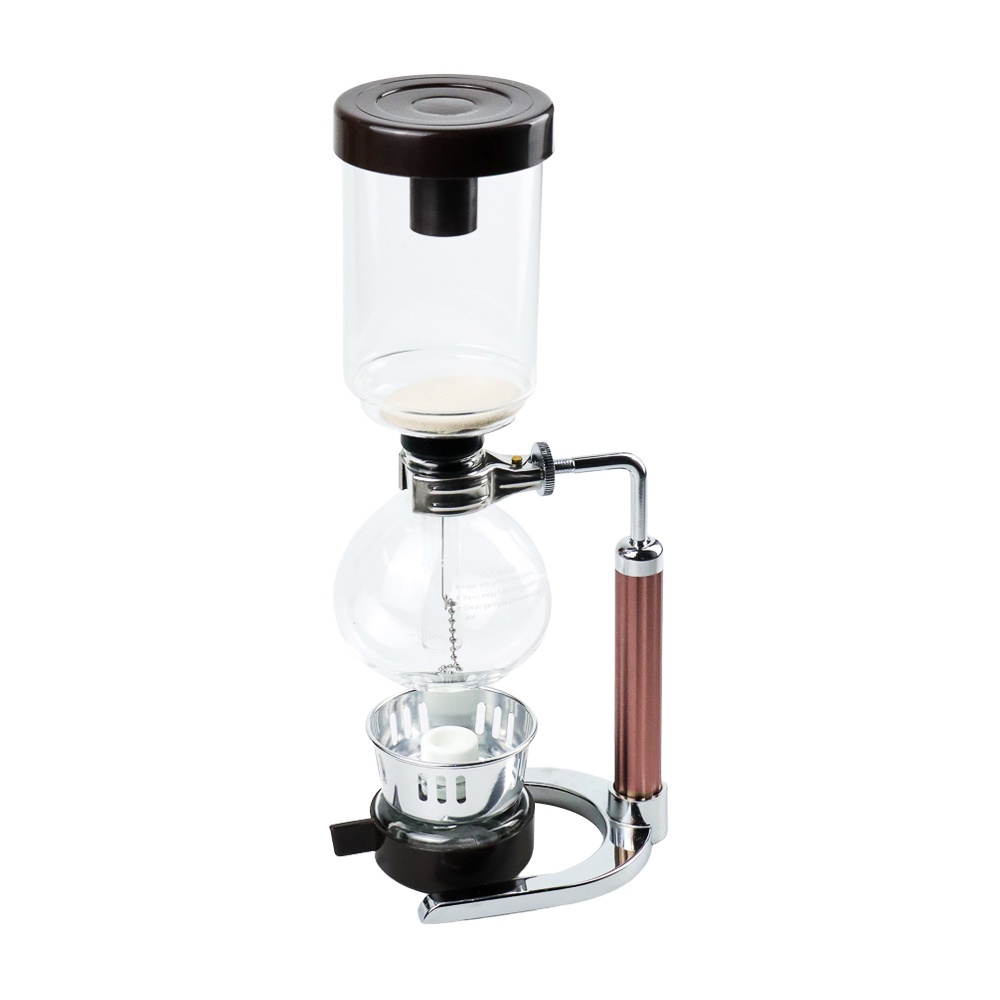 M8 Eworld Japanese Style Siphon Coffee Maker Vacuum Pot 3 Cups - JF99 - Silver V
