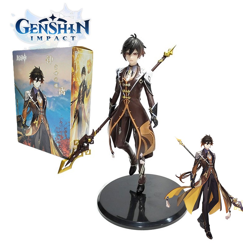 Game Genshin Impact Zhongli 19cm Figures Toy Collectible Model Kids Xmas Gifts