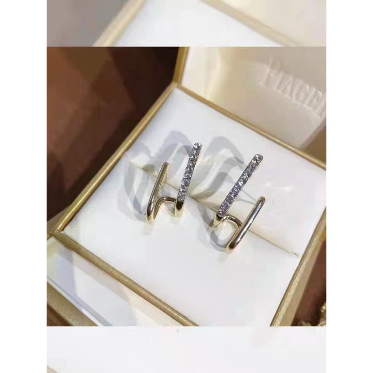 S925 Perak Jarum Korea Temperamen Sederhana Tidak Teratur Anting Desain Merasakan Logam Yang Unik Memutar Anting-Anting