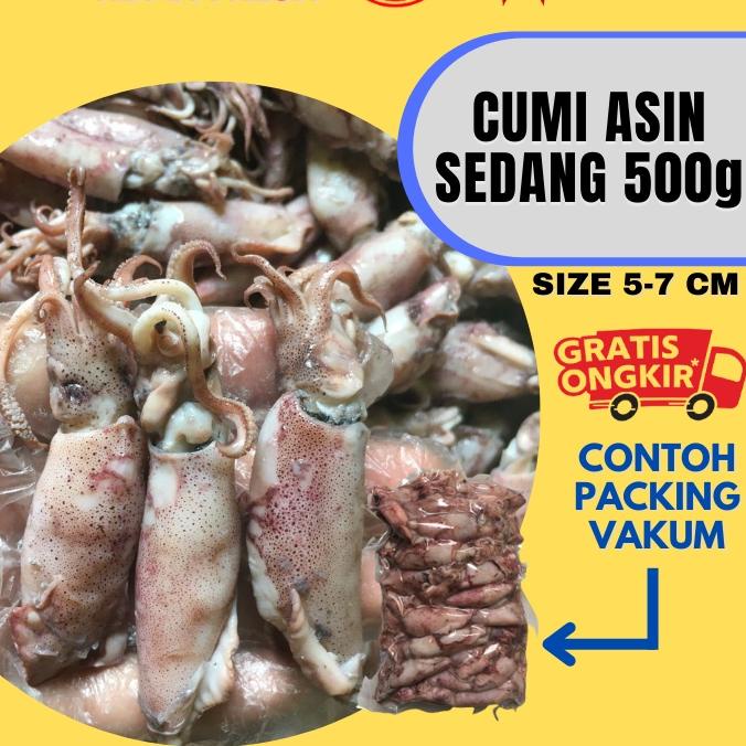 

☛ Cumi Asin Sedang Fresh 500 Gram ❈