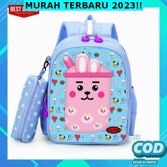 Amy - Tas Anak Korea Perempuan Ransel Korea Anak Perempuan Import Unicorn Terbaru 2021 Canvas Origin