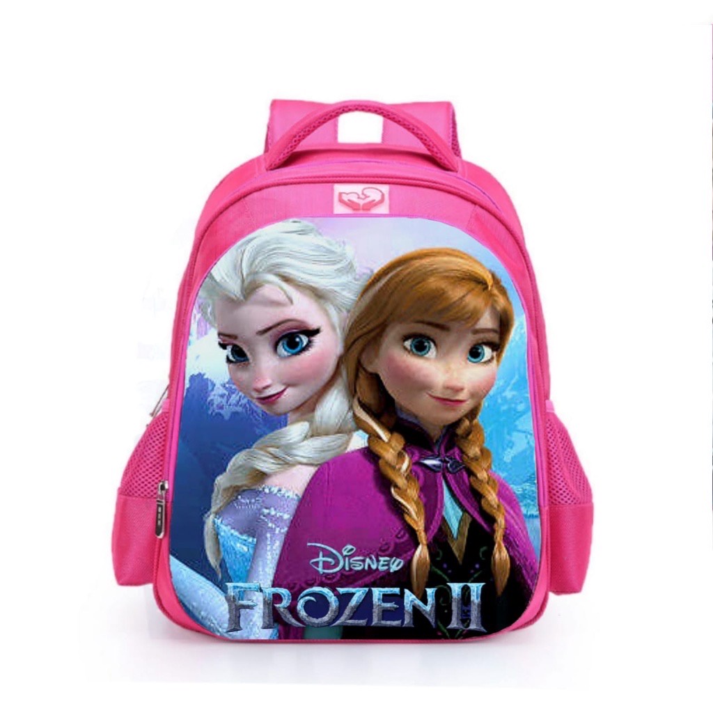 TERBARU RANSEL ANAK MOTIF KARTUN UKURAN 38X13X26 CM - TAS SEKOLAH TK-SD RANSEL ANAK PEREMPUAN KARAKTER TAS FROZEN IMPORT 3D EMBOSS BAHAN DINIR 300