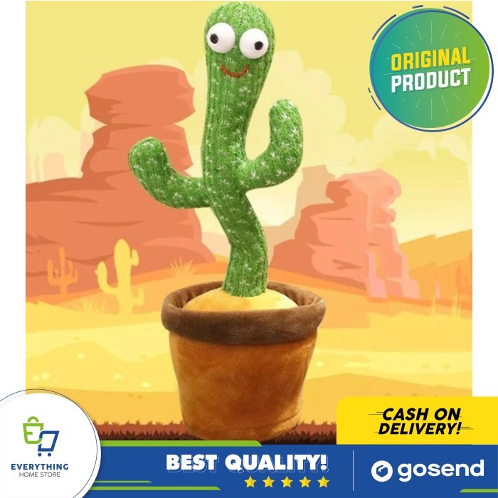 ✨ BISA COD ✨ Boneka Kaktus Bicara ORIGINAL | Dancing Cactus Toy (BISA BiCARA)