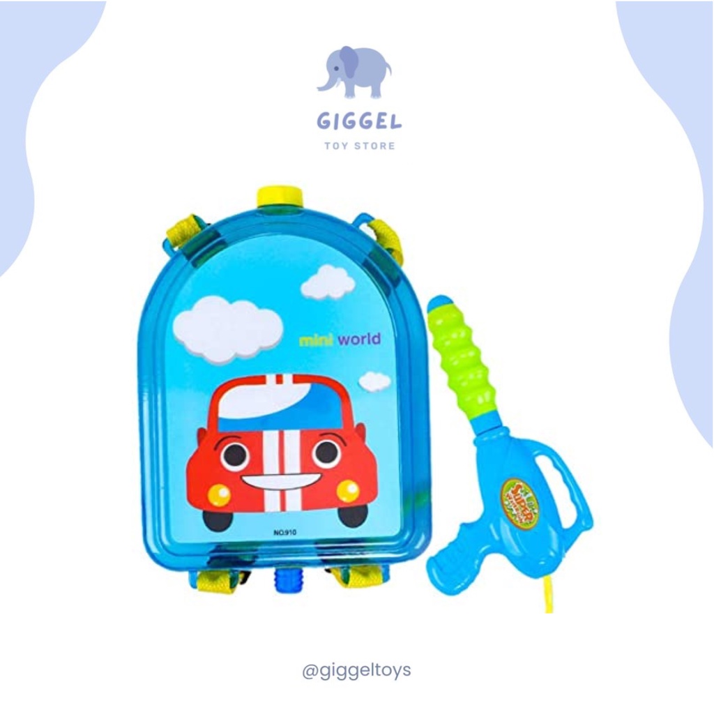 [ Giggel ] Pistol Air Ransel Backpack / Ransel Pistol Air / Mainan Anak Pistol Air Ransel / Backpack Water Gun Toys / Mainan Pantai Outdoor