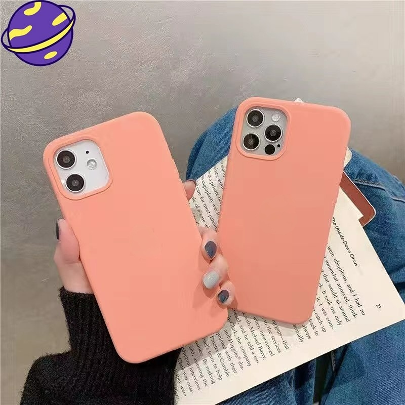 IPHONE Dengan Lo-go Blackcurrant Casing Ponsel Silikon Untuk Iphone14 12 13 11 Pro X/xs Max Anti Jatuh Lembut Penutup Belakang Xr 14Plus Casing