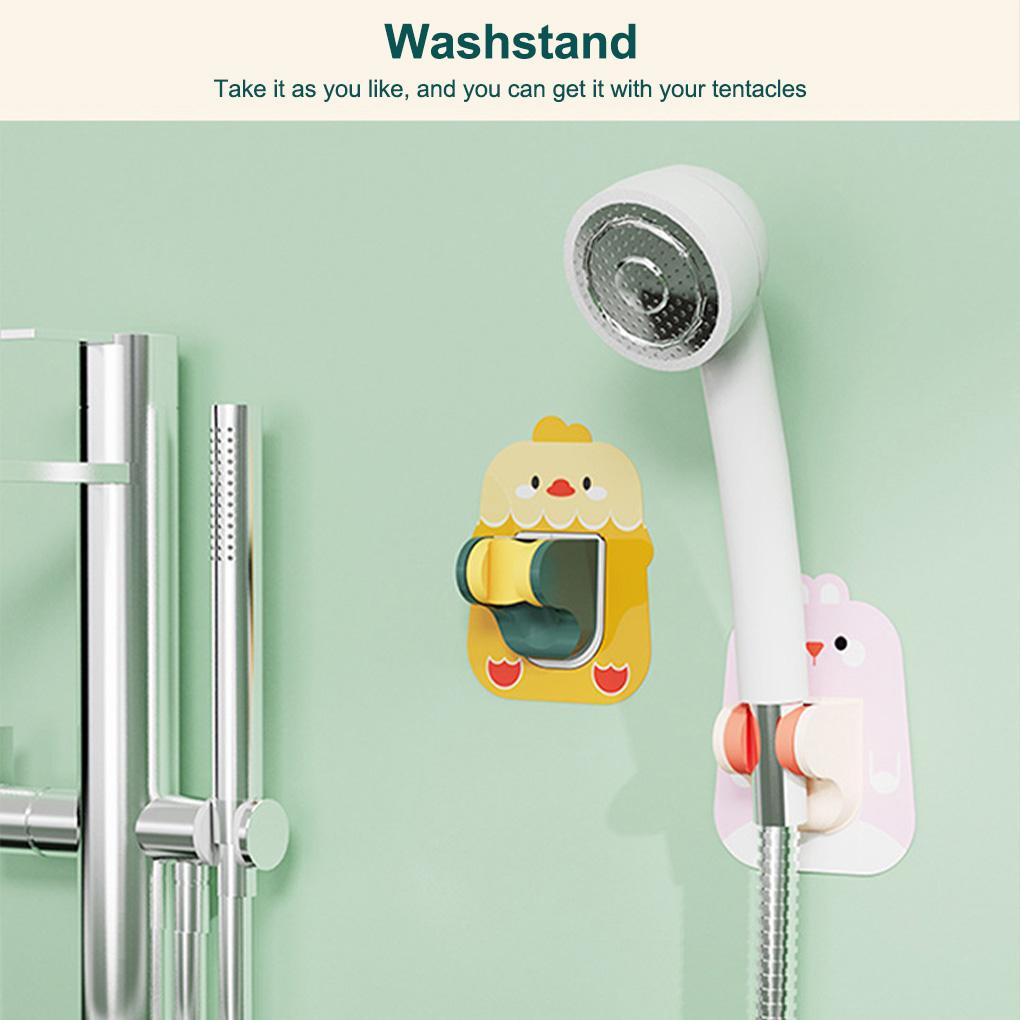 Kepala Shower Holder Dinding Kamar Mandi Handheld Showerhead Storage Bracket Punch Free Removable Dekorasi Sprayer Nozzle Rak