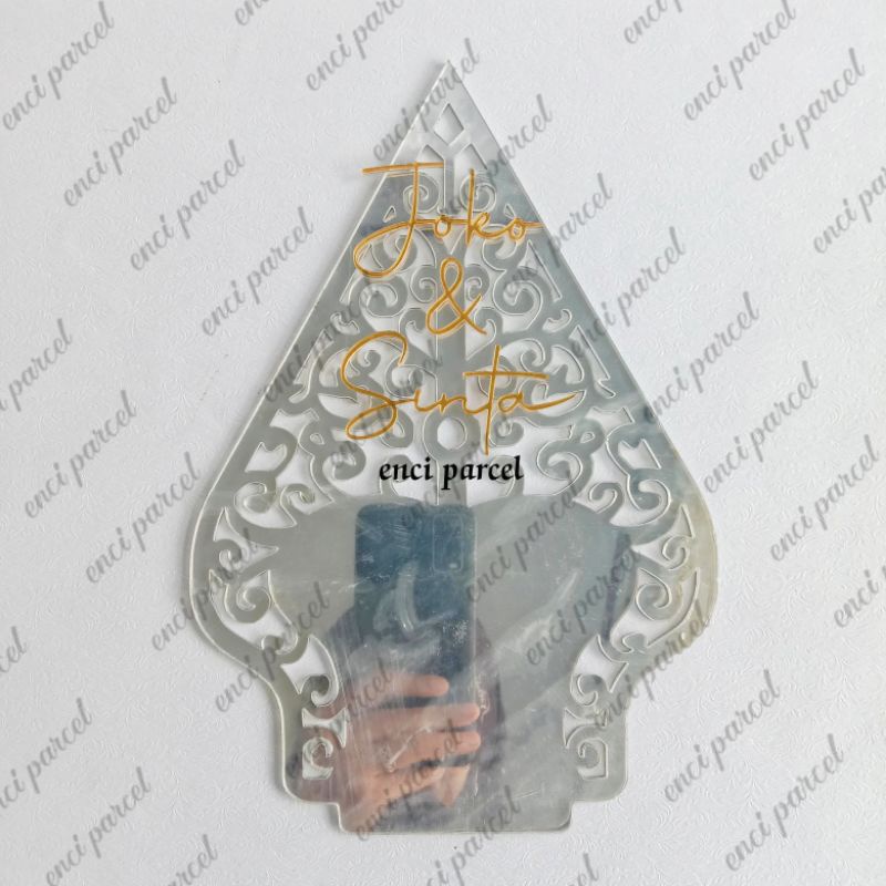 akrilik gunungan custom warna 1set nama tanggal dan nominal dekorasi hiasan mahar bagian tengah polos love custom warna brush