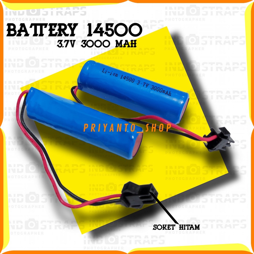 BATERAI MAINAN MOBIL REMOT CONTROL RC 3.7V 3000mAh SOKET HITAM