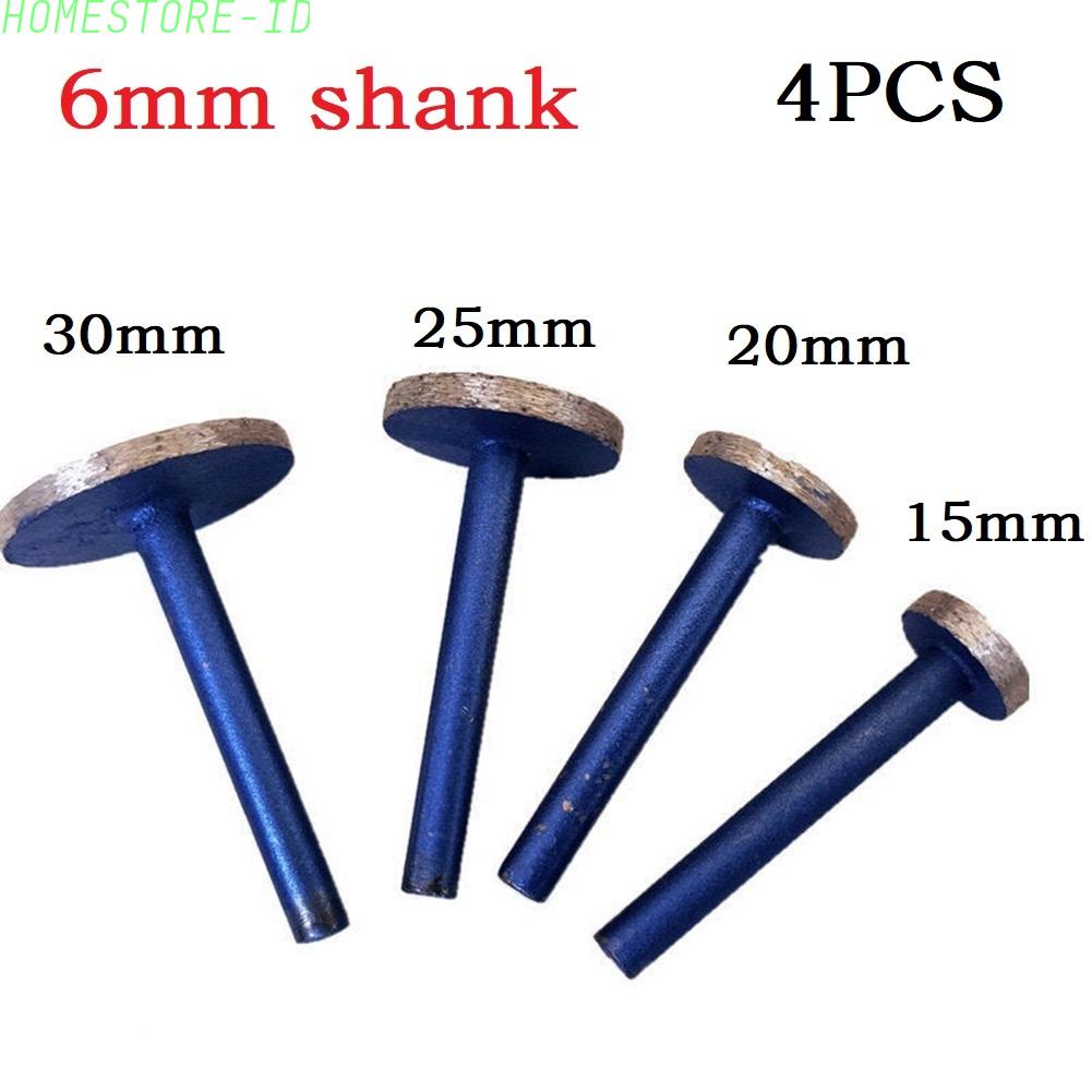 4pcs 6mm shank diamond sintered Mounted Points Ukiran grinding head Wheel Bentuk T15 /20 /25/30mm grinding head