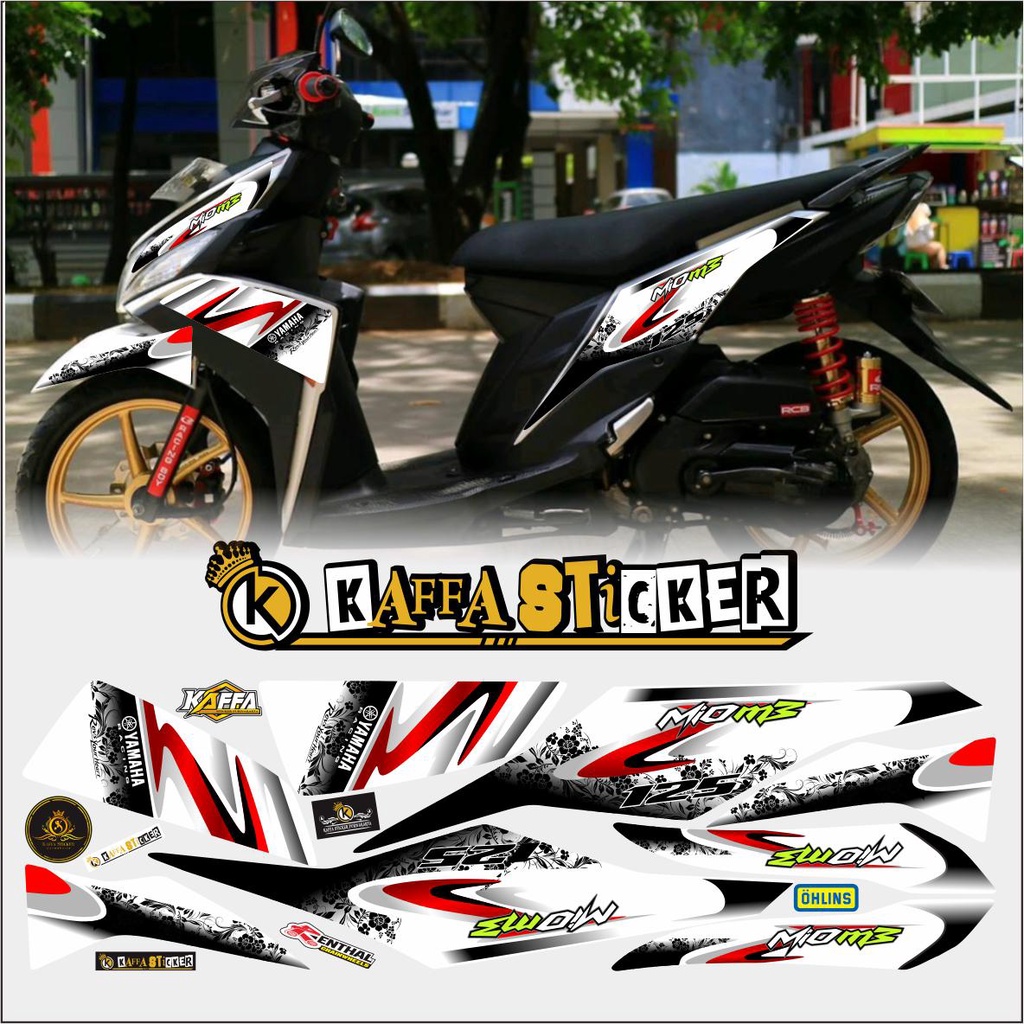 striping MIO M3 - STICKER MIO M3 LIST VARIASI RACING POLET LIST STIKER PUTIH
