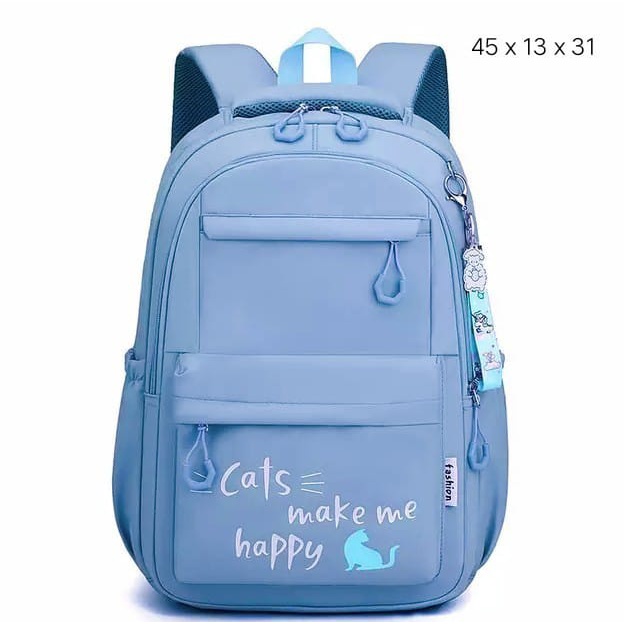 TAS RANSEL ANAK CATS MAKE ME HAPPY / TAS RANSEL ANAK TERBARU 2023 / TAS RANSEL ANAK KARAKTER / TAS RANSEL ANAK PEREMPUAN / TAS RANSEL ANAK SEKOLAH SD SMP SMA / TAS ANAK PEREMPUAN LUCU / TAS RANSEL ANAK CEWEK MURAH