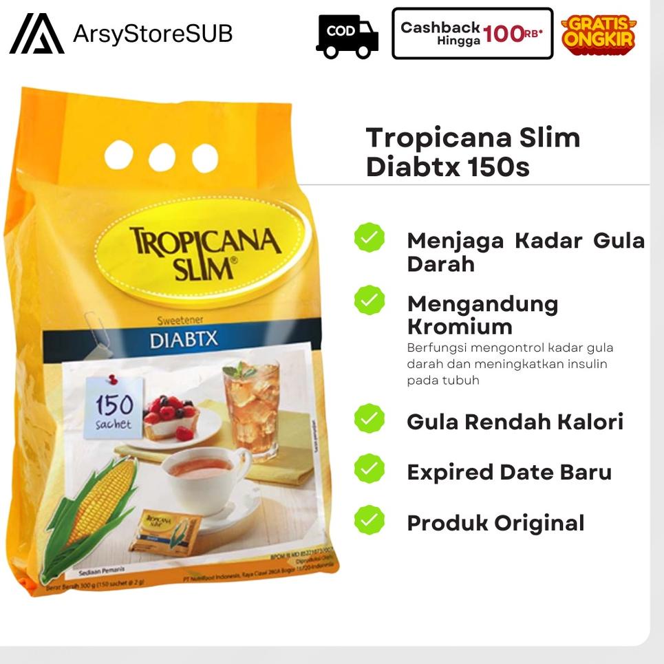 

ⅎ TROPICANA SLIM DIABTX Diabet isi 150 SACHET ◊