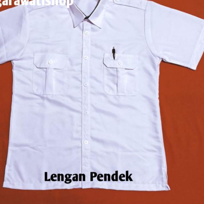 Special Kemeja Pdh Putih Pns Pria Baju PNS Putih Pria Seragam Pns Putih Pria Kerah Dalam Hitam Baju 