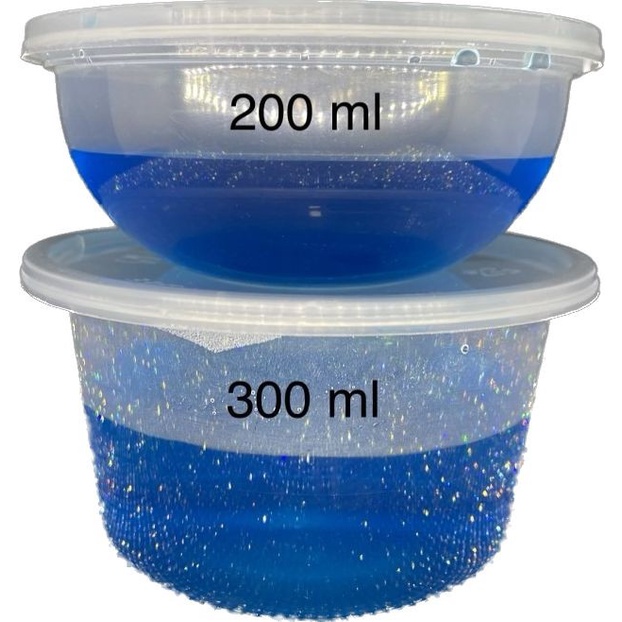 WADAH PUDING WADAH MAKANAN PLASTIK BULAT 300 ML ISI 5 PCS - OTB300