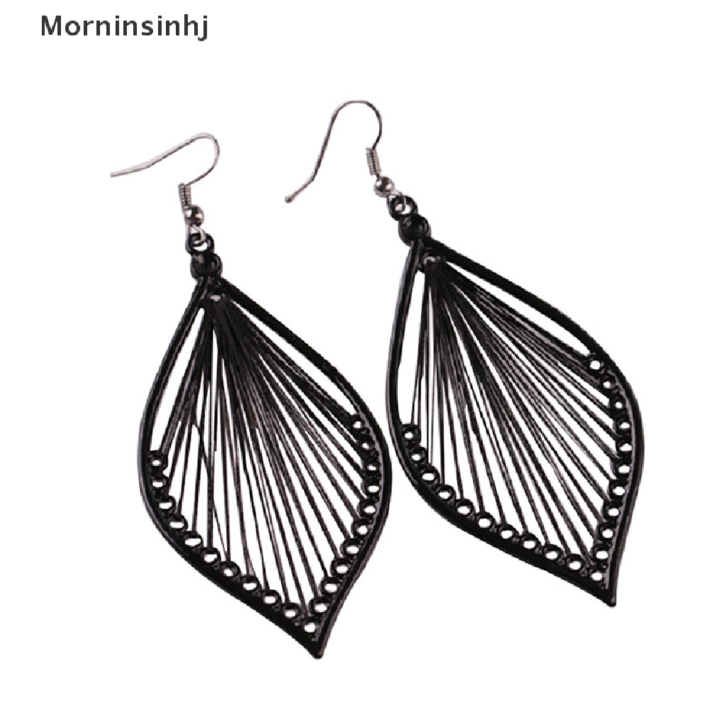 Mornin Wanita Daun Eardrop Studs Earrings Boho Hook Drop Menjuntai Anting Perhiasan Hadiah id