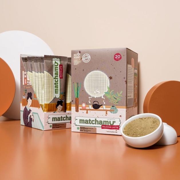

♕ Matchamu Hojicha Latte Box of 20 ➽